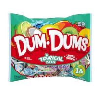 Dum Dums Limited Edition Flavor Mix Lollipops & Suckers, Party Candy Hard Candy, 16 oz Bag New Best by 2/2027