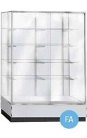 Store Supply Warehouse 70 inch Black Metal Framed Glass Wall Unit Fully Assembled New Shelf Pull $1099