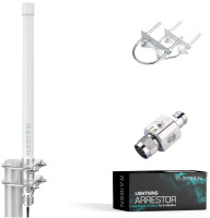Raigen Helium Miner 5.8dbi Antenna LoRa 915 MHz Outdoor Lightning Arrestor Omni-Directional HNT Hotspot for Nebra, RAK, Bobcat, Syncrob, and Sensecap [Cables Sold Separately] (5.8 dbi) New In Box $199