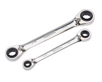 Husky SAE/ Metric Quad Drive Ratcheting Wrench Set (2-Piece) New Assorted $89