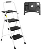 Bocom 3 Step Ladder, Lightweight Portable Folding Sturdy Steel Step Stool with Tool Platform, Convenient Handgrip, Anti-Slip Wide Pedal, Heavy Duty 500 lbs Capacity, for Home, Kitchen, Adults, White Similar to Picture $199