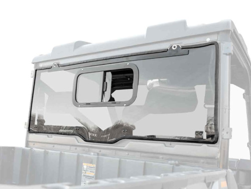 SuperATV Sliding Window Rear Windshield for Polaris Ranger XP 570 / XP 900 / XP 1000 | USA Made | 1/4” Polycarbonate | Eliminates Suction from Front Windshield Similar to Picture New $399