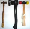 Husky 1.25 lbs. Camp Axe with 14 in. Fiberglass Handle / Husky 12 oz. Hickory 2-Sided Soft Face Mallet / Assorted $89 - 3