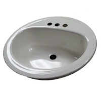 Bootz Industries Laurel 19 inch Round Drop-In Bathroom Sink in White $299