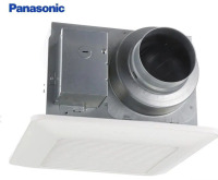 PANASONIC WHISPERCEILING DC FAN, WITH PICK-A-FLOW SPEED SELECTOR 50, 80 OR 110 CFM AND FLEX-Z FAST INSTALLATION BRACKET NEW IN BOX $250