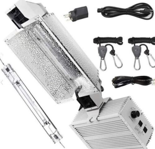 XAMT 1000W DE System Complete Fixture Double Ended Grow Lights Kits for Indoor Plants Includes 1000 Watt Super Lumens HPS Bulb with Digital Dimmable Ballast 120-240V, New in Box $699.99