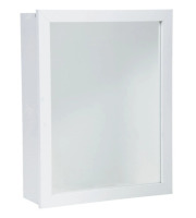 ZENITH White 16 In. W x 22 In. H x 5 D Single Mirror Surface/Recess Mount Framed Medicine Cabinet New In Box $219.99