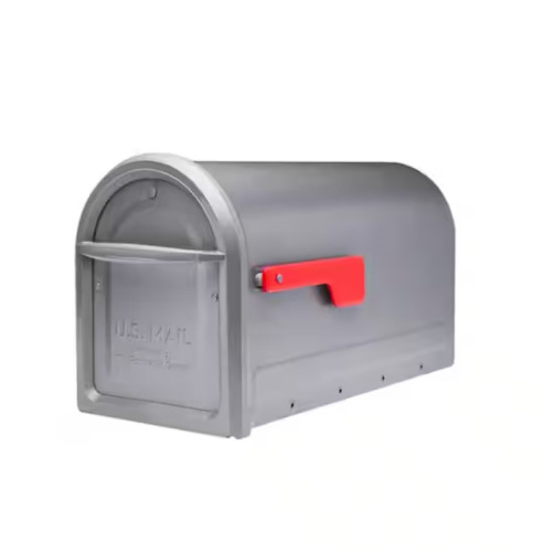 Architectural Mailboxes Mapleton Graphite, Large, Steel, Post Mount Mailbox New In Box $99