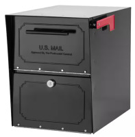 Architectural Mailboxes Oasis Classic Black, Extra Large, Steel, Locking, Post Mount Parcel Mailbox with High Security Reinforced Lock New In Box $219.99