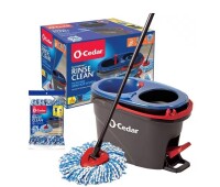 O-Cedar EasyWring RinseClean Microfiber Spin Mop with 2-Tank Bucket System and 1 Extra Mop Head Refill New In Box $99
