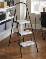 COSCO 3 Wide Step Folding Step Stool Steel Frame with Aluminum Steps New In Box $119.99