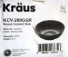 Kraus Viva Series KCV200GGR 16 Inch Round Porcelain Ceramic Vessel Bathroom Sink with Ultra Slim Edges, Unique Textured Design, Non-Porous Surface Easy Install: White: Glossy Gray New In Box $299 - 2