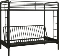DHP Sammie Twin over Futon Metal Bunk Bed, Black, New Open Box $399