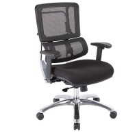 Office Star Vertical Black Mesh Back & Coal Black Fabric Seat Chair K/D $350