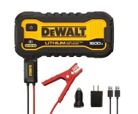 Dewalt 1600 Peak Amp Lithium Jump Starter with USB Power Bank / Vector 1.5 Amp Battery Charger, Battery Maintainer, Trickle Charger, 6V and 12V, Fully Automatic Assorted $250