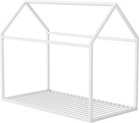 Little Seeds Skyler Montessori-Style House Floor Bed Frame for Kids and Toddlers, Metal Canopy Frame, No Box Spring Required, Twin, Off White, New in Box $299