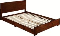 Camden Isle Oxford Platform Bed Frame Modern Low-Profile Bed with Full Slat Support System, No Box Spring Needed, Easy Assembly, Walnut, Queen, New in Box $499