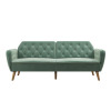 Novogratz Tallulah Memory Foam Futon and Sofa Bed, Light Green Velvet, New in Box $399