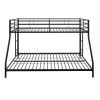 Mainstays Small Space Junior Twin over Full Low Profile Metal Bunk Bed, Black, New in Box $299
