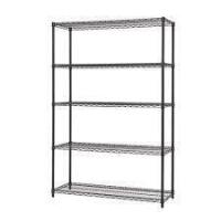 Trinity Black Anthracite 5-Tier Steel Wire Shelving Unit (48 in. W x 72 in. H x 18 in. D) New in Box $299
