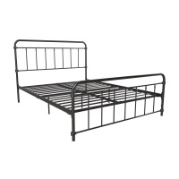 DHP Wallace Metal Platform Bed Frame with Headboard, Queen, Black, New in Box $399