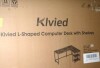 Klvied L Shaped Desk for Home Office, 59" Double Color L Table with Storage Shelves, Reversible Corner Computer Desk, Space-Saving Desk Workstation, Simple Wooden Writing Table, Rustic Brown, New in Box $399 - 2