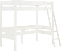 DHP Harlan Loft Bed with Desk and Ladder, Twin, White, New Open Box $799