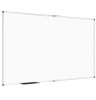VIZ-PRO Large Dry Erase White Board/Magnetic Foldable Whiteboard, 60 X 48 Inches, Silver Aluminium Frame New $250