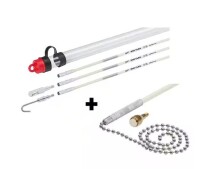 Milwaukee 15 ft. Mid Flex Fiberglass Fish Stick Kit with Magnetic Fish Stick Tip and Accessories New In Box $119.99