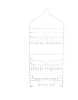 Kenney 11" x 24" x 4.5" 2-Tier Hanging Shower Caddy, White New $39