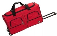 Rockland 124L Rolling Duffel Bag In Red New $89