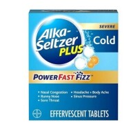 ALKA-SELTZER PLUS Severe Cold Powerfast Fizz Orange Zest Effervescent Tablets, 20 Count