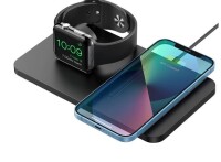 Seneo Wireless Charger Pad for iPhone and Watch, 2 in 1 Wireless Charging Station 7.5W for iPhone 14/14 Pro/14 Pro Max/13/12/11, 10W Qi Fast Wireless Charger for Galaxy S23/S22/Note20/Note10 New In Box $39