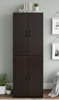 Mainstays 4-Door 5' Storage Cabinet, Dark Chocolate $299