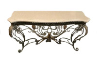 Maitland-Smith Faux Marble Iron Console Table, New Floor Model $4999.99