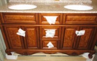 Anzzi Chateau F03-VT60 60" Vanity Cabinetwith Carrara Marble Top with White Sink New $2499.99