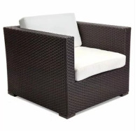 Nexus Rosewood Weave Commercial Lounge Chair With Arms & Cushion, New in Box $1399.99