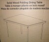 COSCO 44" x 32" Rectangle Wood Folding Dining Table, Gray Woodgrain, New in Box $399 - 2