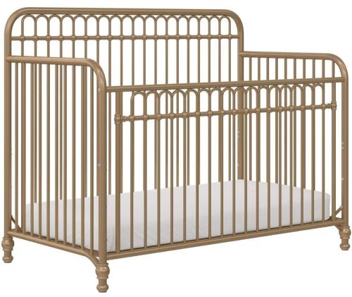 Little Seeds Ivy Convertible Metal Crib, JMPA Certified, Gold, New in Box $699