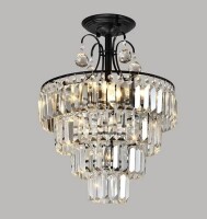 SNNXND K9 Modern Crystal Chandelier Small Mini Chandelier Semi Flush Mount Ceiling Light Fixture Small Ceiling Lamp for Hallway Kitchen Dining Room Living Room New In Box $299.99