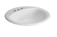 Glacier Bay 19 in. Drop-In Round Vitreous China Bathroom Sink in White $250