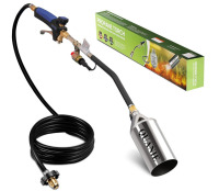 Quanie Propane Torch Burner Weed Torch High Output 1,200,000 BTU with 10FT Hose, Heavy Duty Blow Torch with Flame Control and Turbo Trigger Push Button Igniter, Flamethrower for Garden Wood Ice Snow Road $109.99