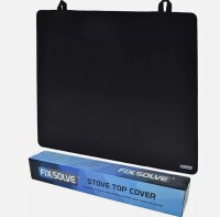 Fixsolve Stove Top Cover for Electric Stove, Glass Top Stove Cover, Washer Dryer Topper, Ironing Mat and Pad with Hooks and Stove Side Gap Guards (72x52cm, Black Mat) New In Box $79.99
