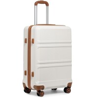 Kono 20'' Carry on Luggage Lightweight with Spinner Wheel TSA Lock Hardside Luggage Airline Approved Carry on Suitcase Cream White New In Box $199