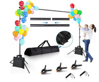 ZBWW Backdrop Stand 8.5x10ft, Photo Video Studio Adjustable Backdrop Stand for Parties, Wedding, Photography, Advertising Display New In Box $99