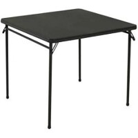 Cosco 14-619-BLK1 Black Square Folding Table 34"x34", New in Box $199