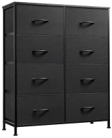WLIVE 8-Drawer Double Dresser with Fabric Bins in Charcoal Black, New in Box $169.99