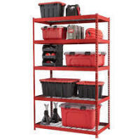 Husky 5-Tier Heavy Duty Boltless Steel Garage Storage Shelving Unit in Red (48 in. W x 78 in. H x 24 in. D) New in Box $299
