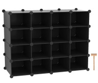 C&AHOME 16-Cube Modular Shoe Storage Stand in Black (36" L x 14.2" W x 28" H) $119.99 (Similar to Picture)