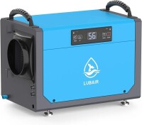 Lubair 113 Pint Commercial Dehumidifier with Memory Restart, Remote Control, Drain Hose, Auto Defrost, Works For Whole House, Crawl Space, Basement, Grow House, New in Box $599
